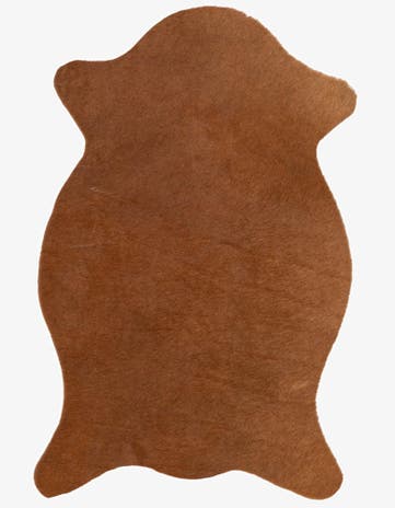 1' 8 x 2' 7 Cowhide Leather Rug