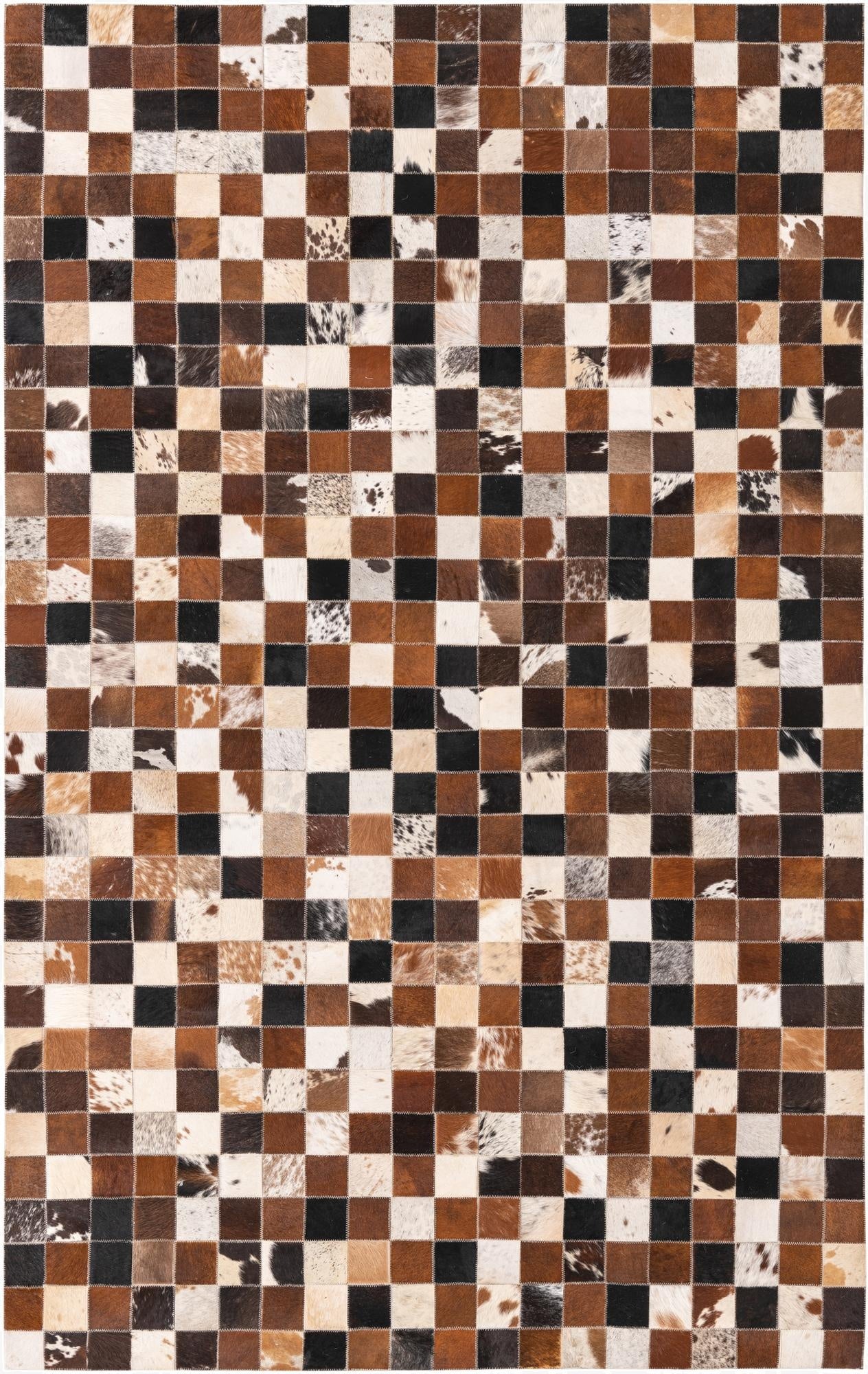 5' x 8' Cowhide Leather Rug