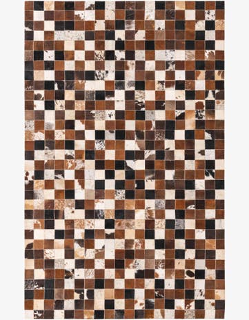 5' x 8' Cowhide Leather Rug