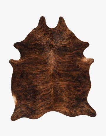 5' 11 x 6' 11 Cowhide Leather Rug