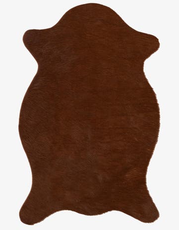 1' 8 x 2' 7 Cowhide Leather Rug
