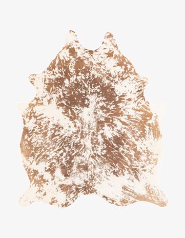 6' 7 x 7' 7 Cowhide Leather Rug