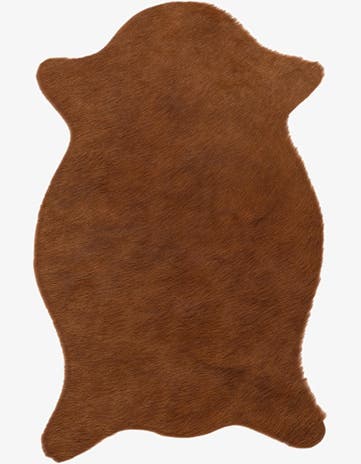 1' 8 x 2' 7 Cowhide Leather Rug