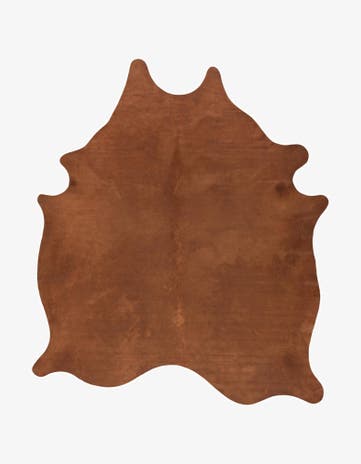 6' 5 x 7' 2 Cowhide Leather Rug