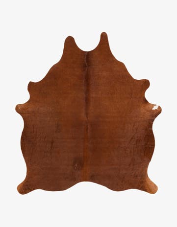 5' 7 x 6' 5 Cowhide Leather Rug