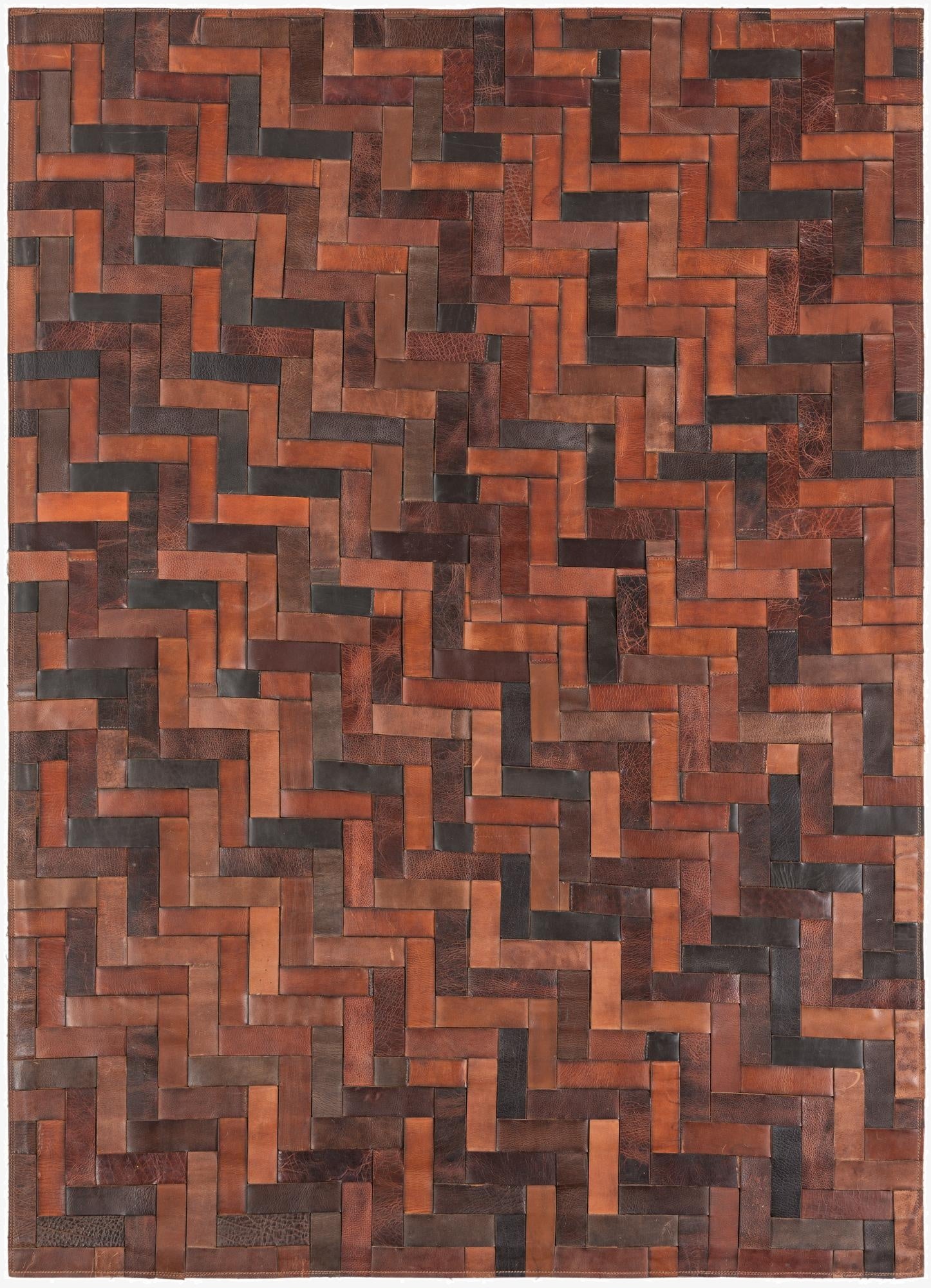 4' x 5' 6 Cowhide Leather Rug