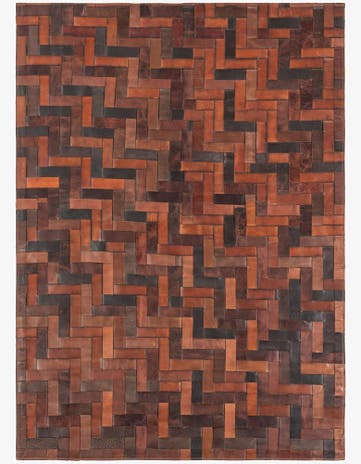 4' x 5' 6 Cowhide Leather Rug