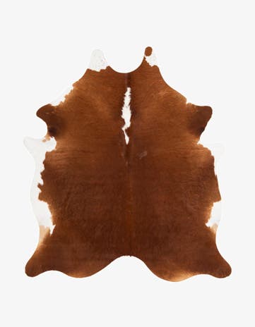 6' 1 x 7' Cowhide Leather Rug