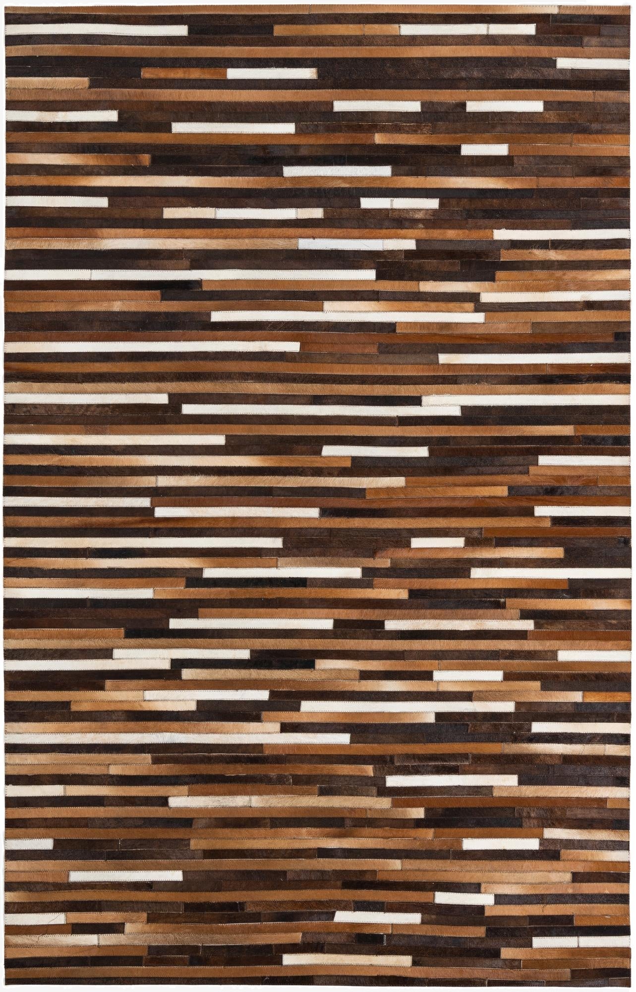 5' 1 x 7' 10 Cowhide Leather Rug