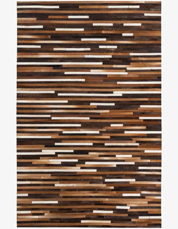 5' 1 x 7' 10 Cowhide Leather Rug