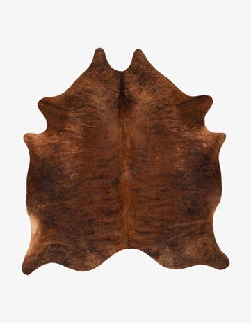 5' 11 x 6' 9 Cowhide Leather Rug