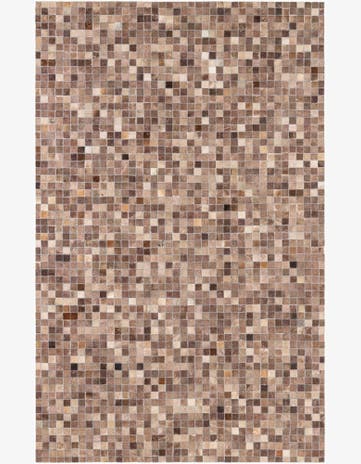 5' x 8' Cowhide Leather Rug