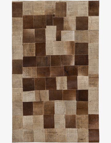 5' x 8' 1 Cowhide Leather Rug