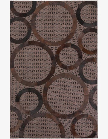 5' x 8' Cowhide Leather Rug