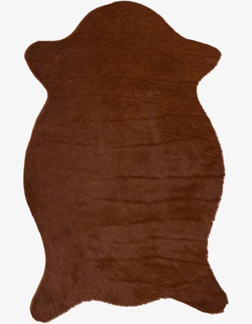 1' 8 x 2' 7 Cowhide Leather Rug