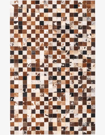 5' x 7' 10 Cowhide Leather Rug