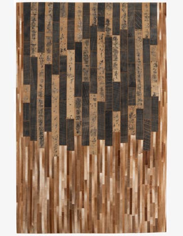 5' x 7' 10 Cowhide Leather Rug