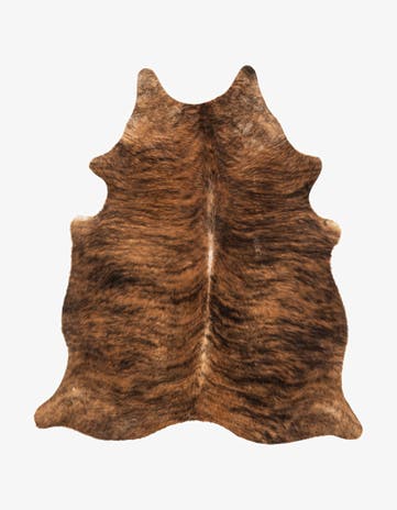 5' 3 x 6' 2 Cowhide Leather Rug