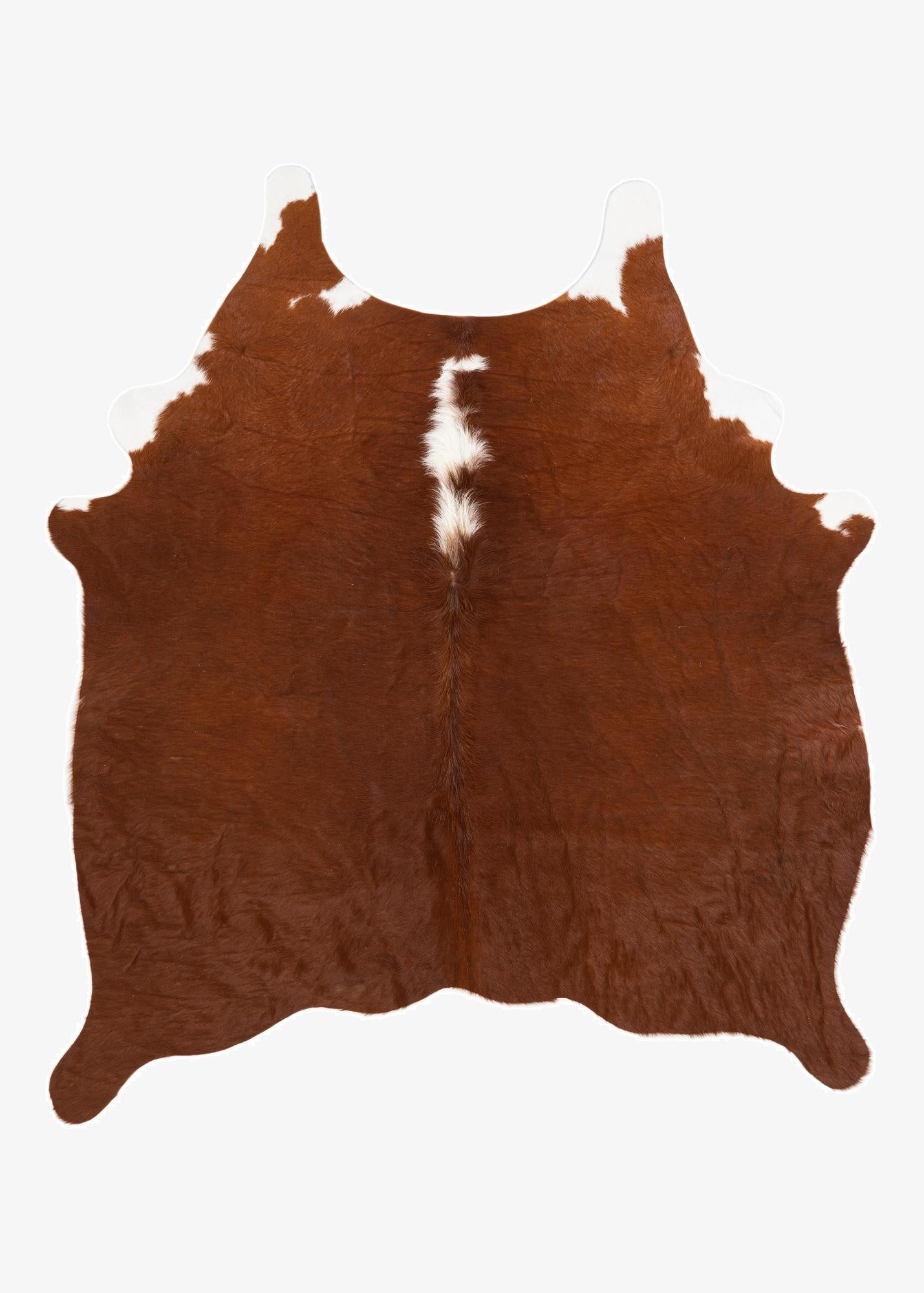 4' 4 x 4' 6 Cowhide Leather Rug