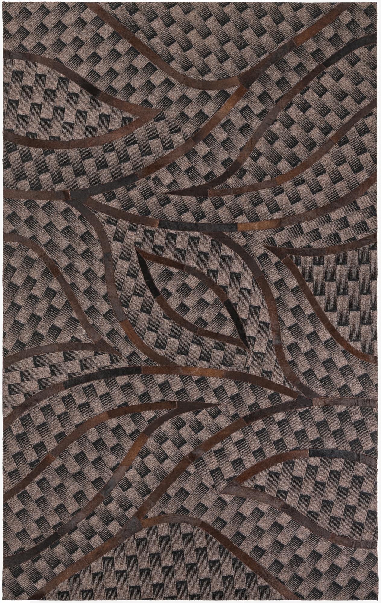 5' x 8' Cowhide Leather Rug