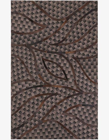 5' x 8' Cowhide Leather Rug