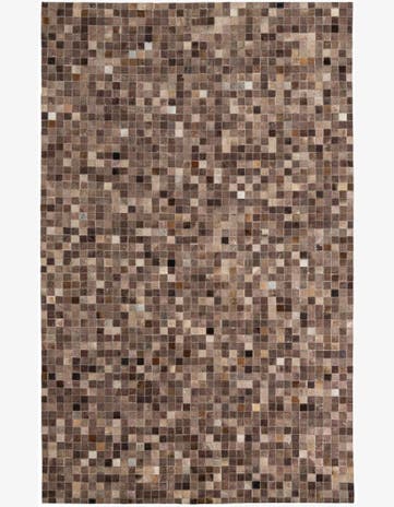 5' 1 x 8' 1 Cowhide Leather Rug