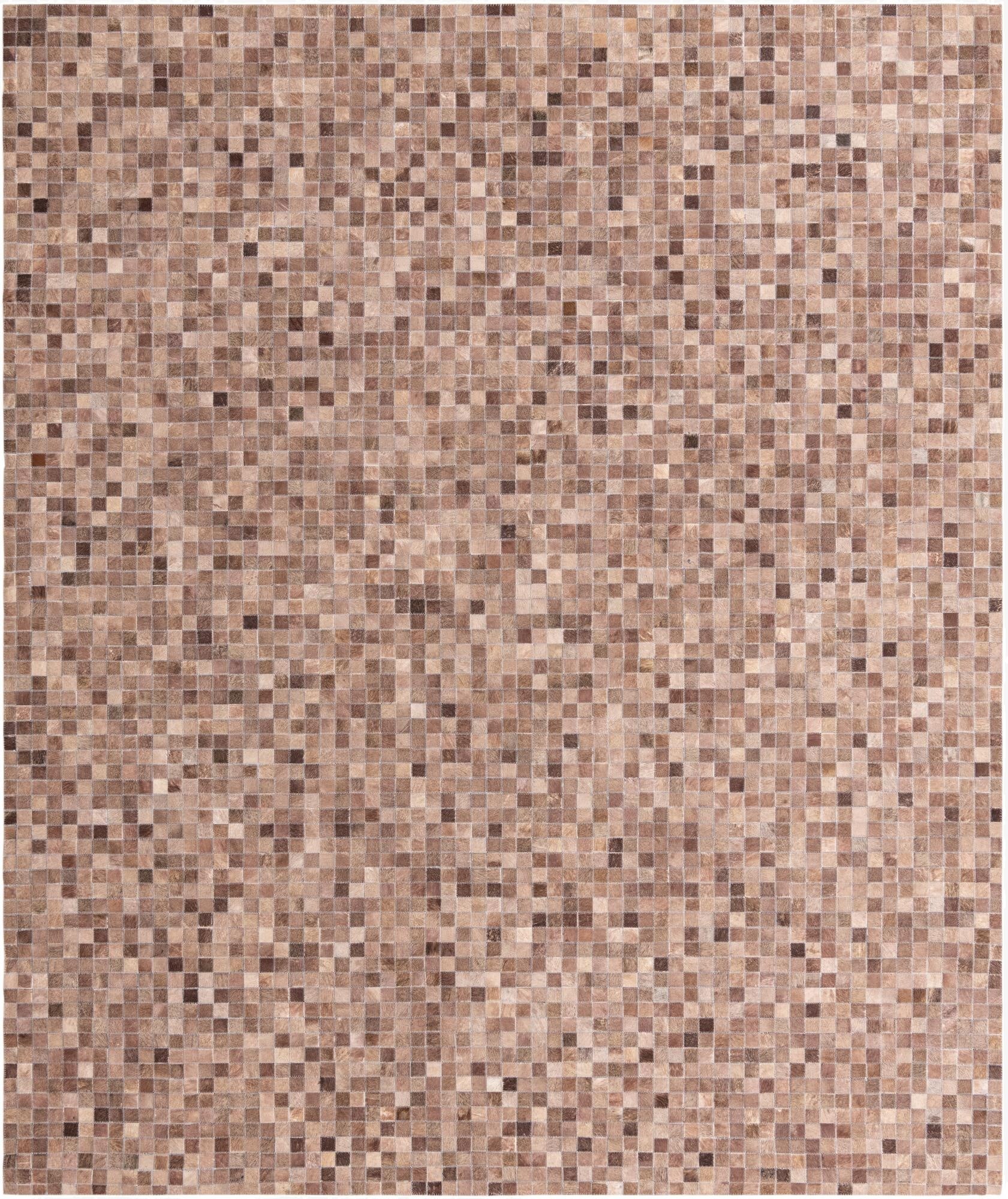 8' 4 x 10' Cowhide Leather Rug