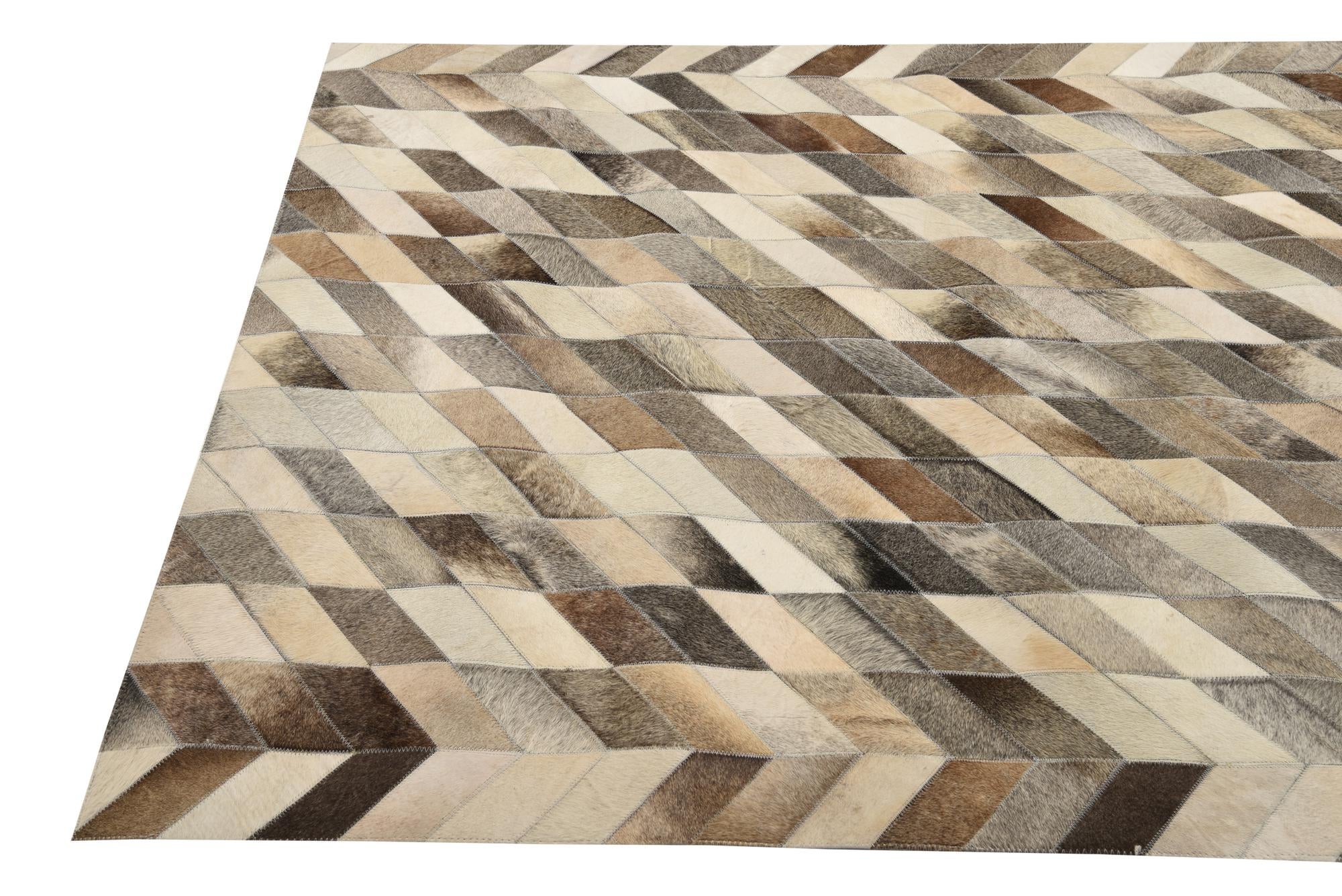4' 9 x 6' 10 Cowhide Rug