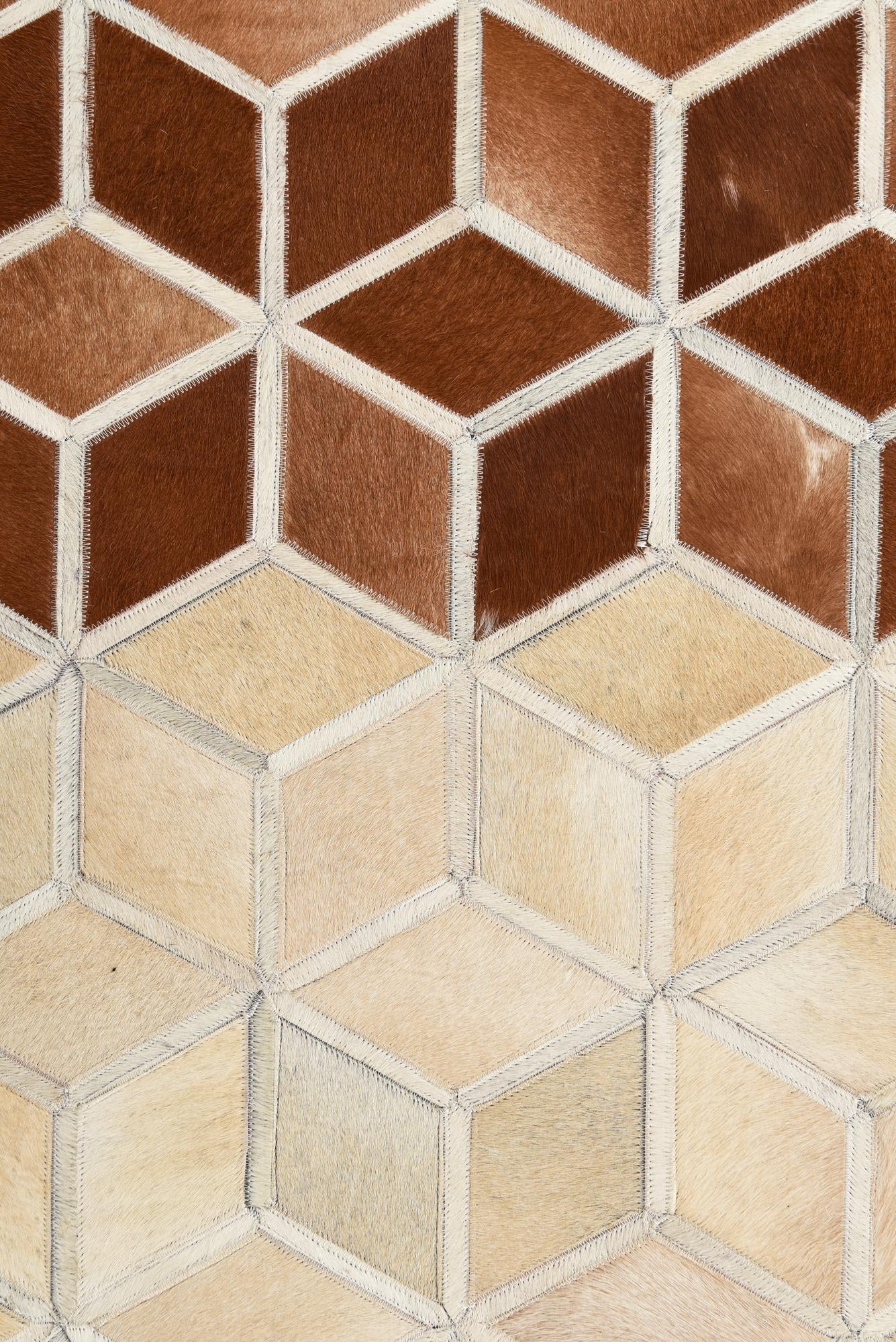 5' 2 x 7' 10 Cowhide Rug