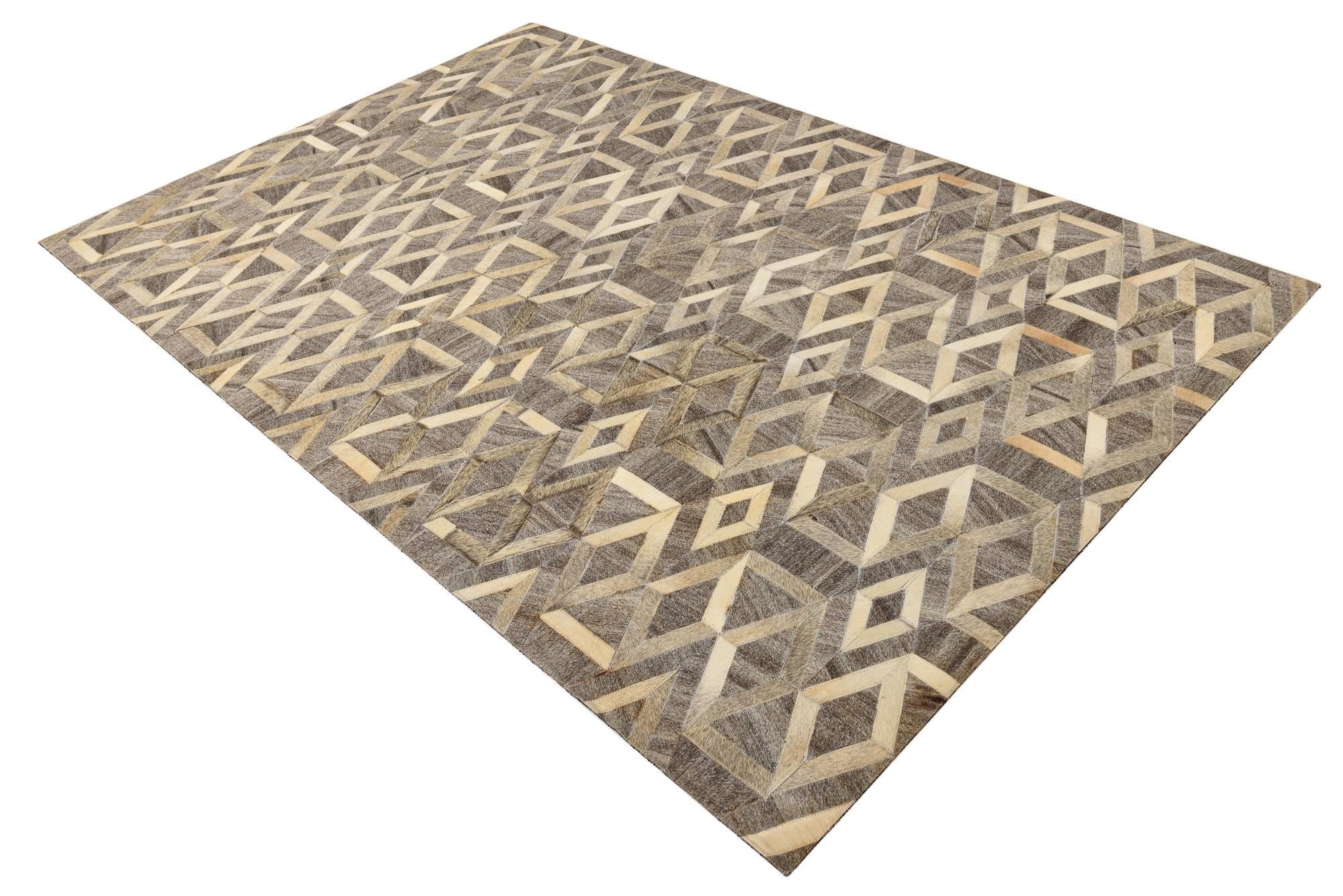 5' 1 x 7' 10 Cowhide Rug