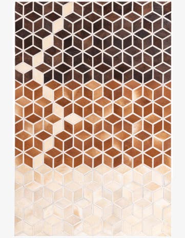 5' 2 x 7' 10 Cowhide Rug