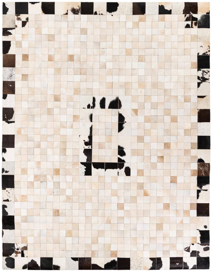 Detail image of 8' x 9' 10 Cowhide Stocks Rug