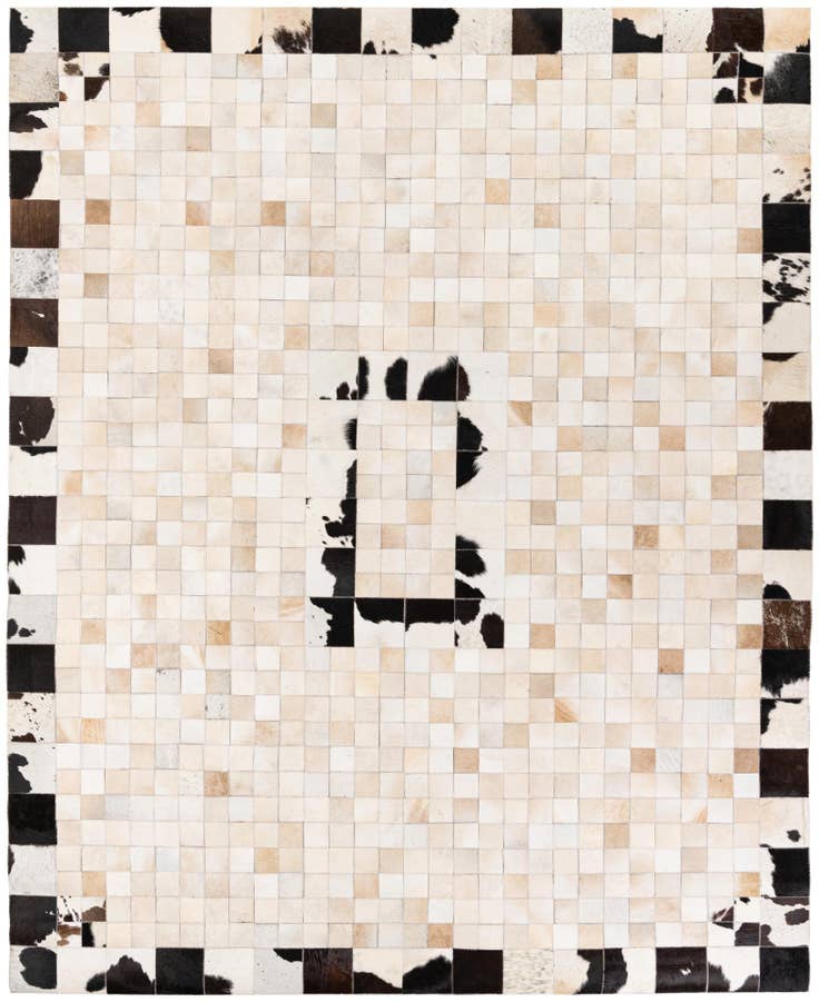 Detail image of 8' x 9' 10 Cowhide Stocks Rug