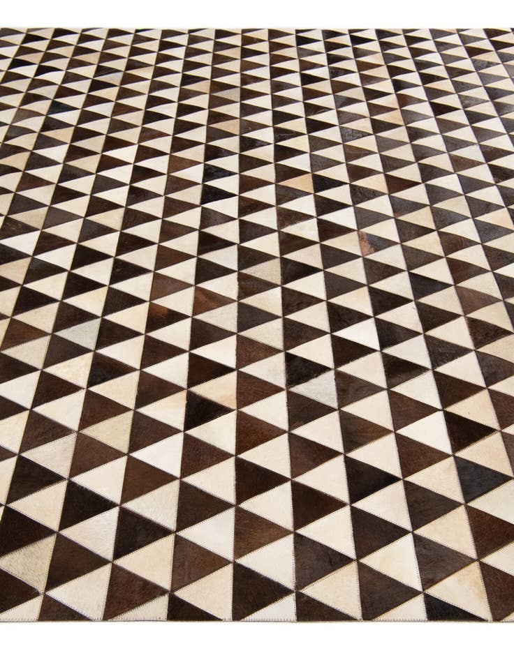 Detail image of 8' 1 x 10' 1 Cowhide Stocks Rug