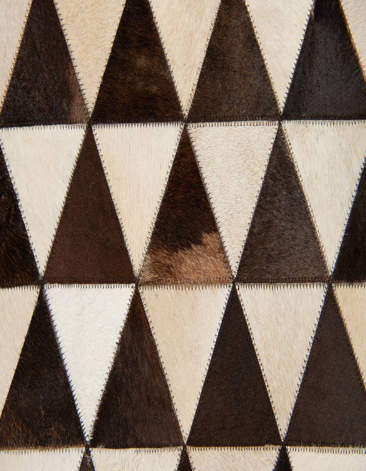 Detail image of 8' 1 x 10' 1 Cowhide Stocks Rug