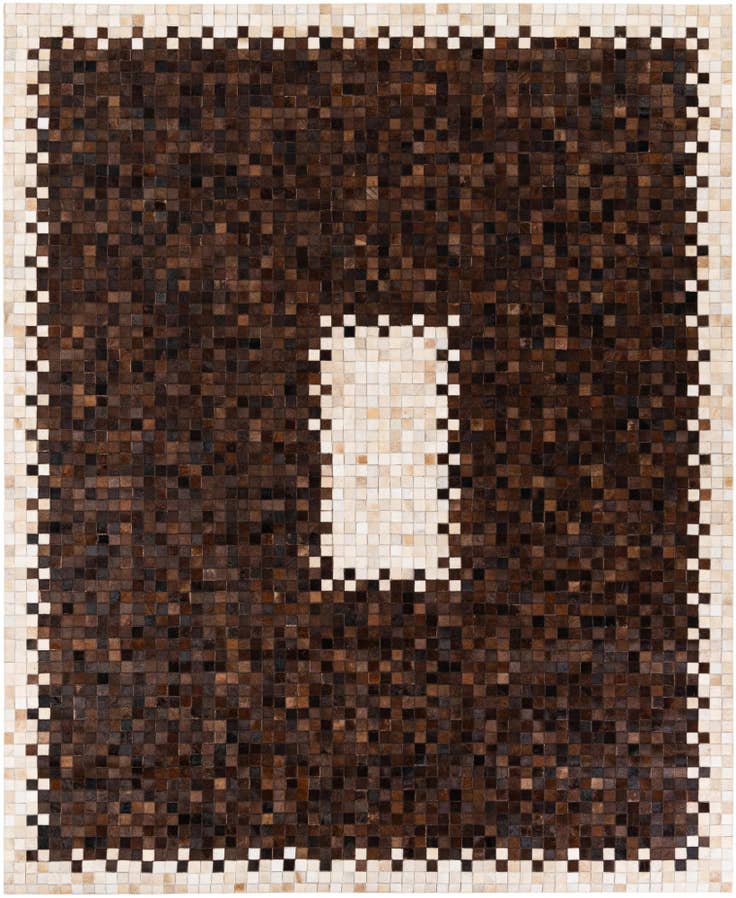 Detail image of 8' x 9' 9 Cowhide Stocks Rug