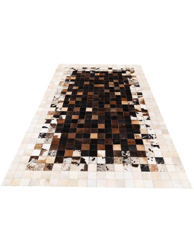 Detail image of 5' x 7' 11 Cowhide Stocks Rug