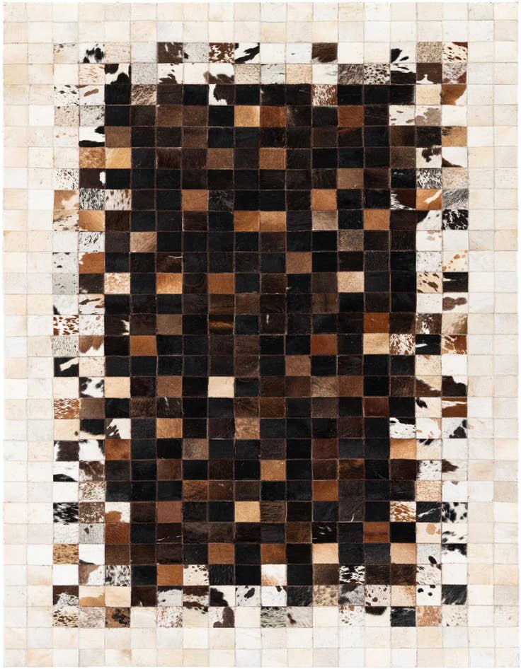 Detail image of 5' x 7' 11 Cowhide Stocks Rug