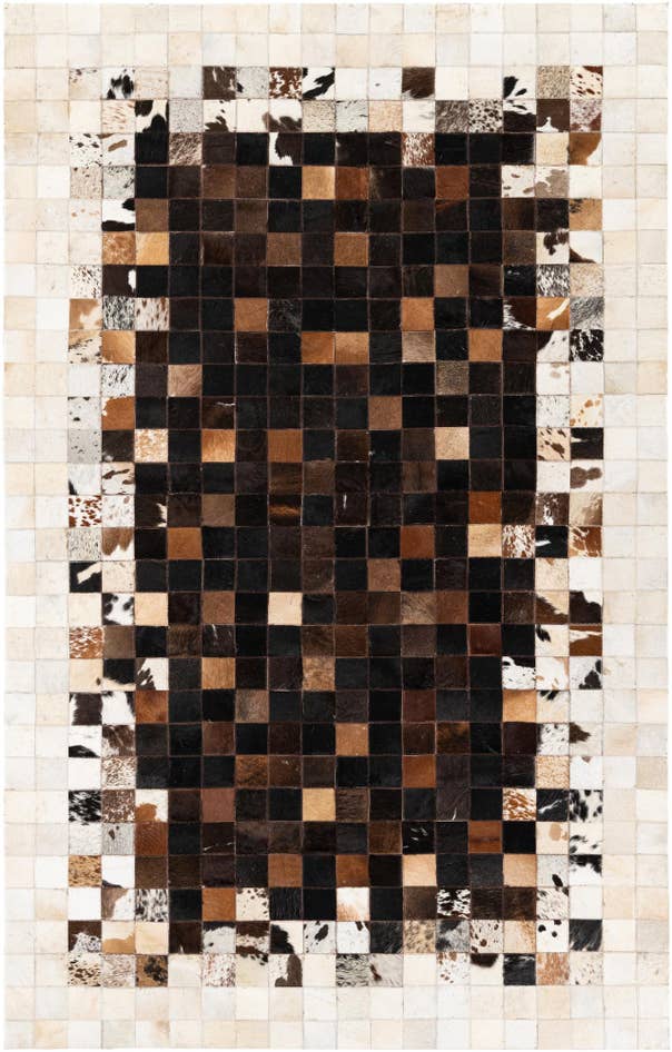 Detail image of 5' x 7' 11 Cowhide Stocks Rug