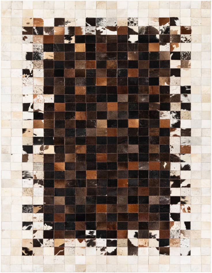 Detail image of 5' x 7' 11 Cowhide Stocks Rug