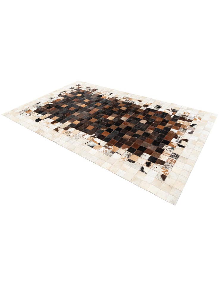 Detail image of 5' x 8' Cowhide Stocks Rug