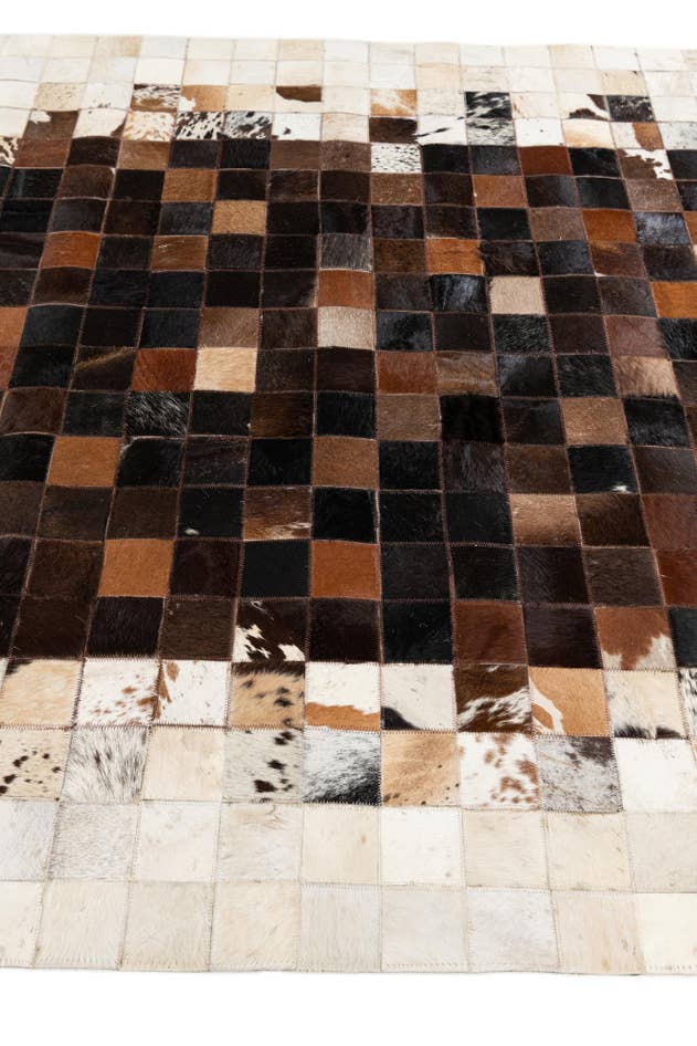 Detail image of 5' x 8' Cowhide Stocks Rug