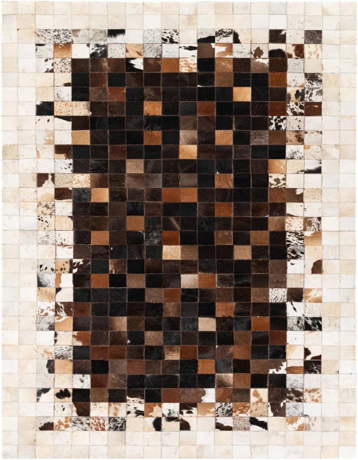 Detail image of 5' x 8' Cowhide Stocks Rug