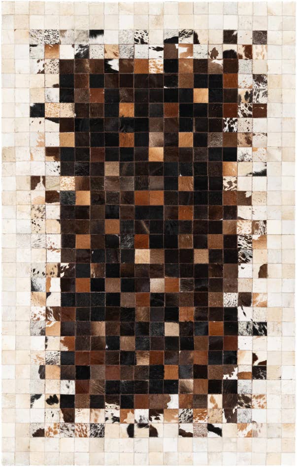 Detail image of 5' x 8' Cowhide Stocks Rug