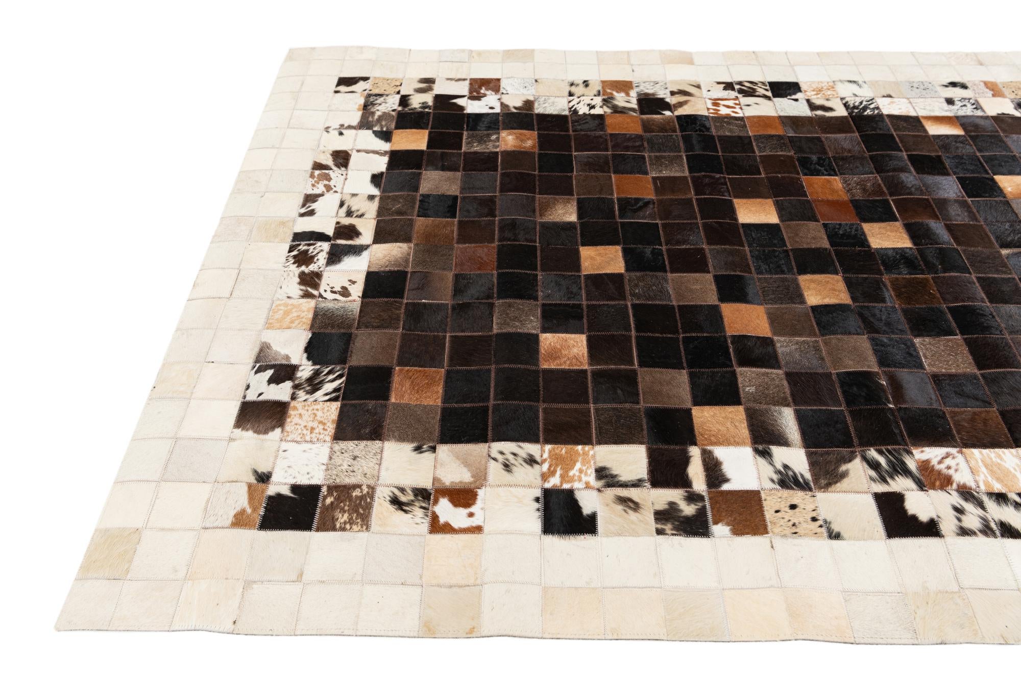 5' x 8' Cowhide Stocks Rug