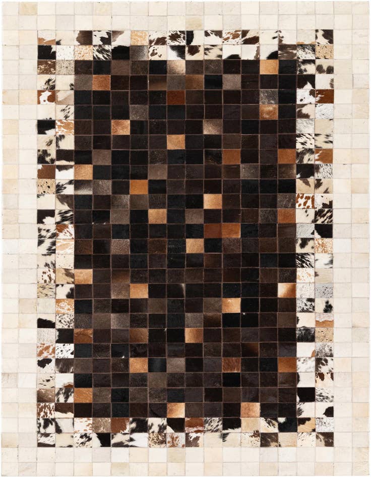 Detail image of 5' x 8' Cowhide Stocks Rug