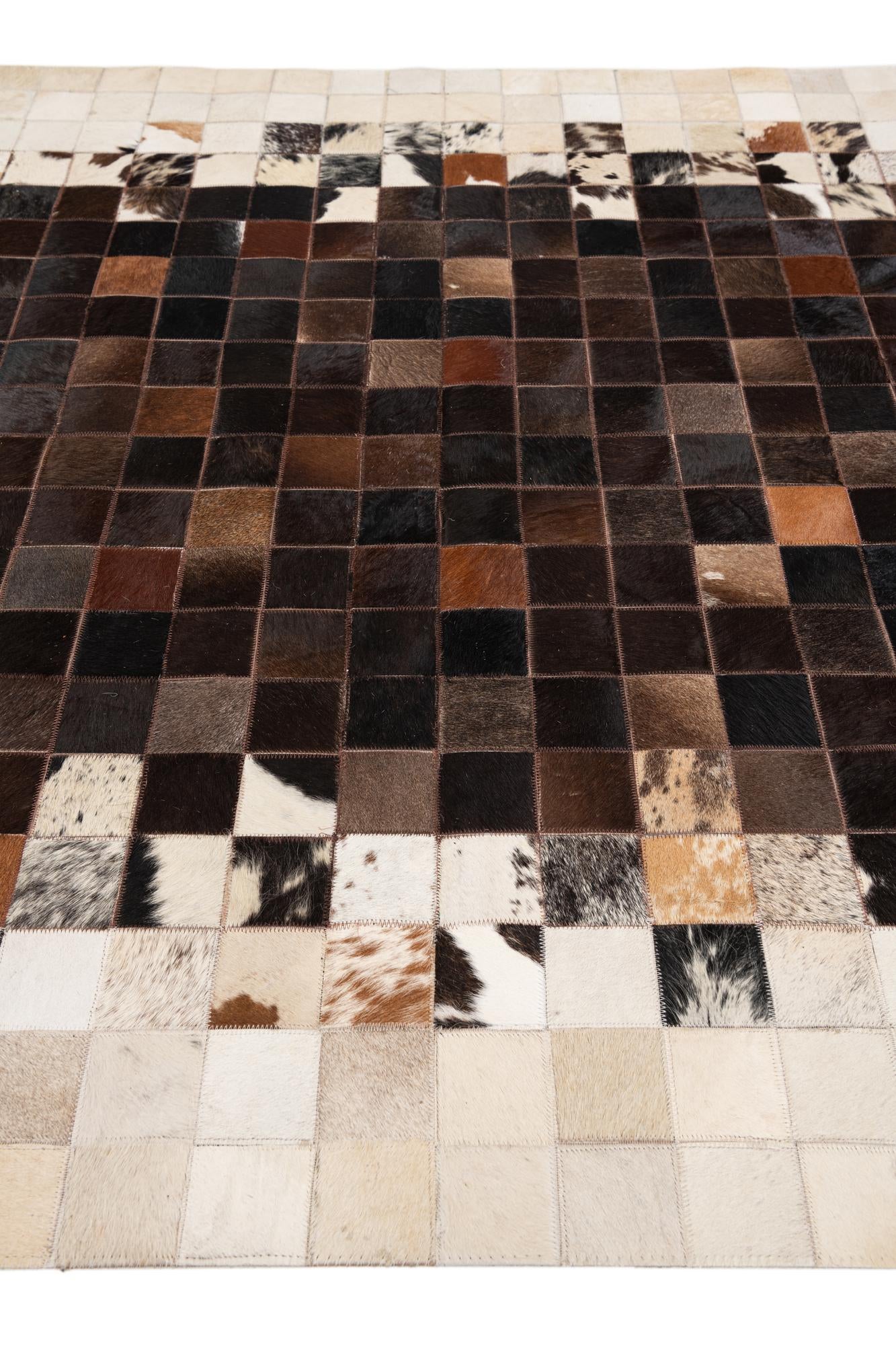 5' x 7' 11 Cowhide Stocks Rug