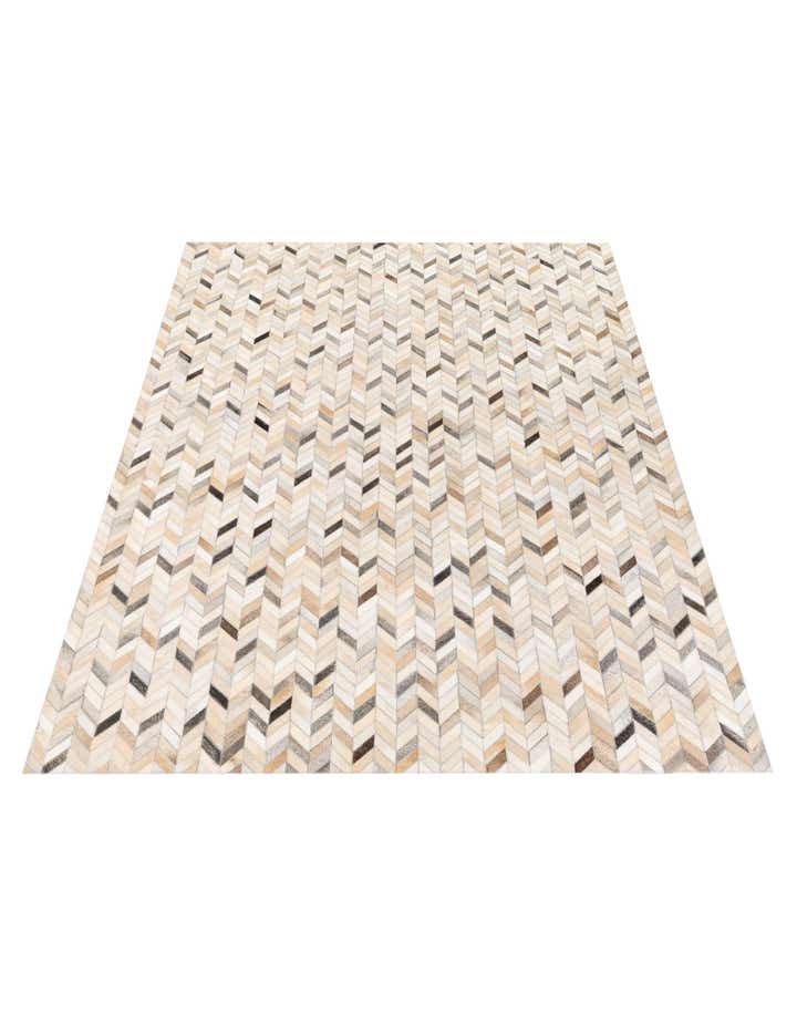 5' 7 x 7' 11 Cowhide Stocks Rug