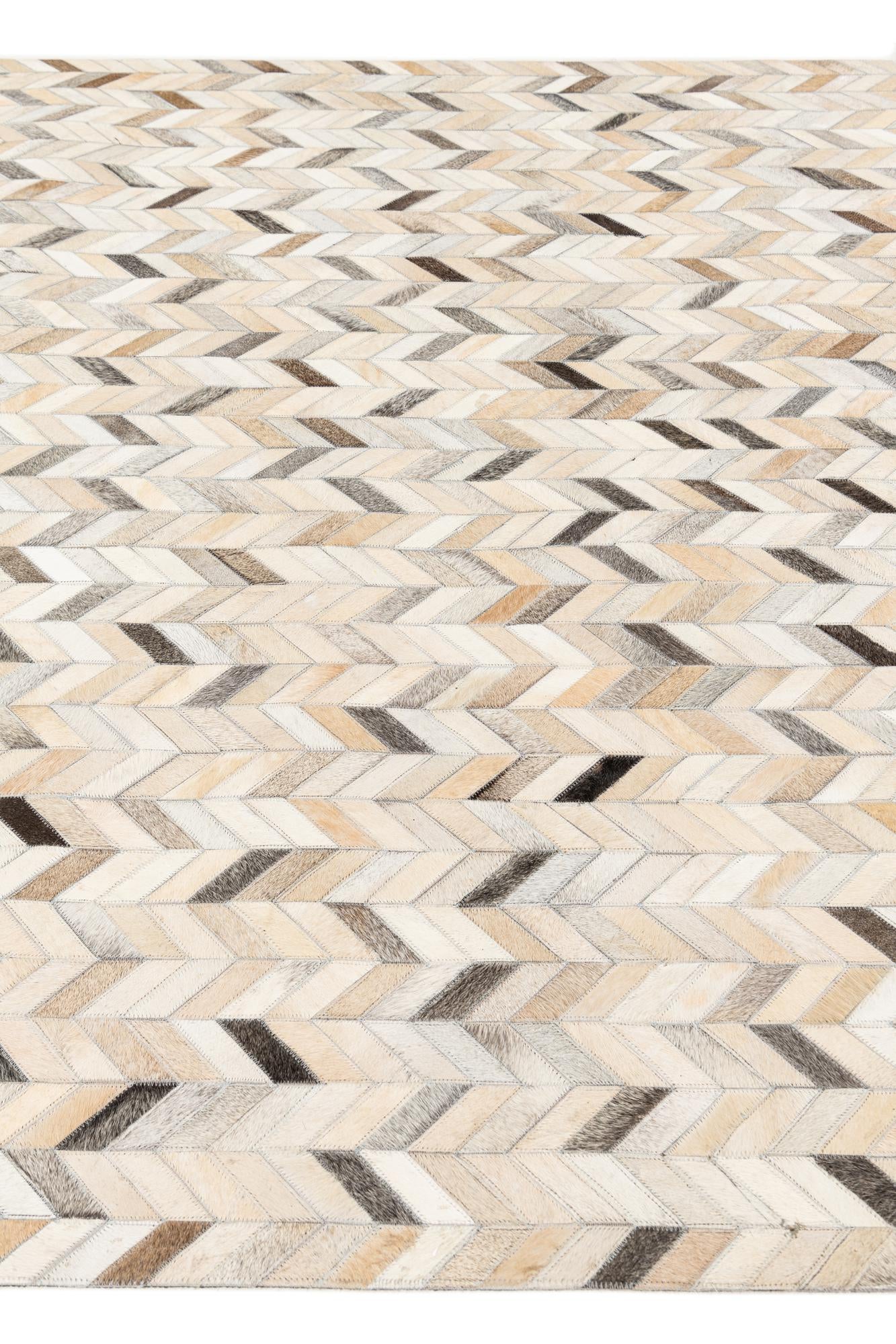 5' 7 x 7' 11 Cowhide Stocks Rug