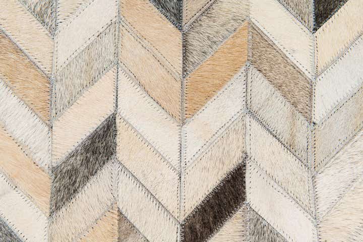5' 7 x 7' 11 Cowhide Stocks Rug